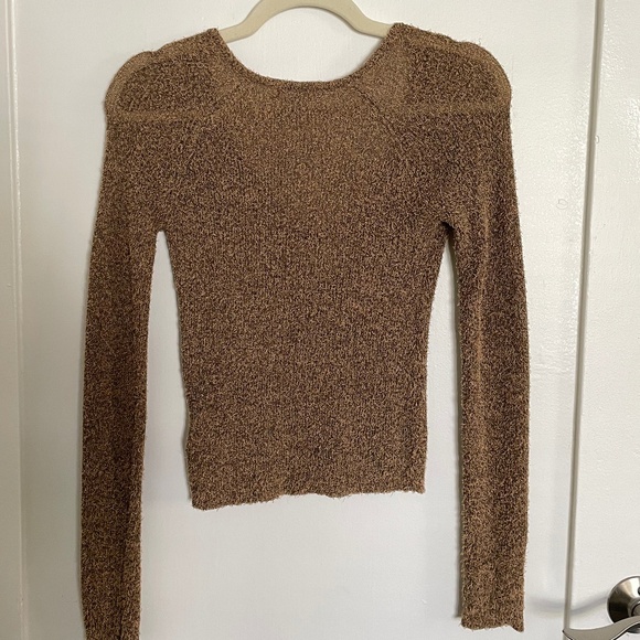 Ancosti Cutout Slim Fit Top Brown Size S - Picture 8 of 9
